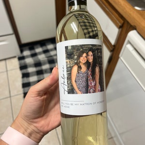 Printed Bridesmaid Wine Label Bridesmaid Proposal Wine or - Etsy