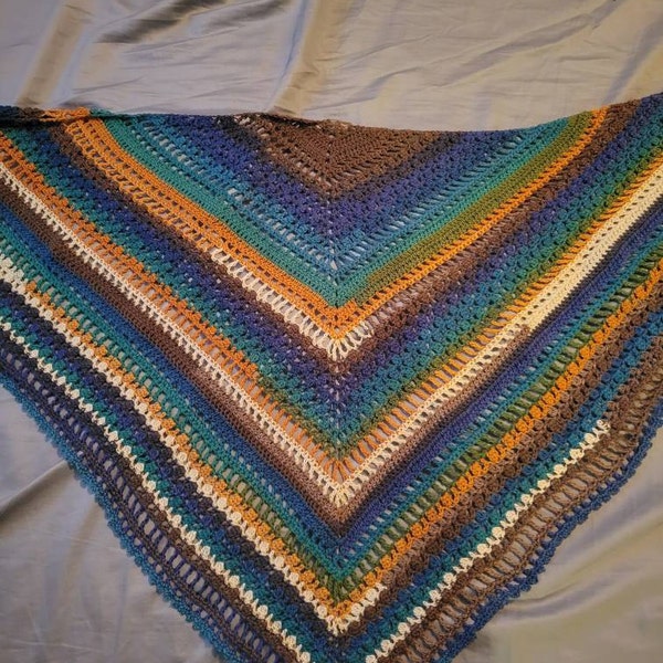 CROCHET PATTERN - Rose Sienna Triangle Shawl Written Pattern Instant ...