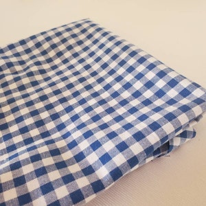 1/4 Inch Royal Blue Gingham Fabric 100% COTTON Fabric, Quilting Cotton ...