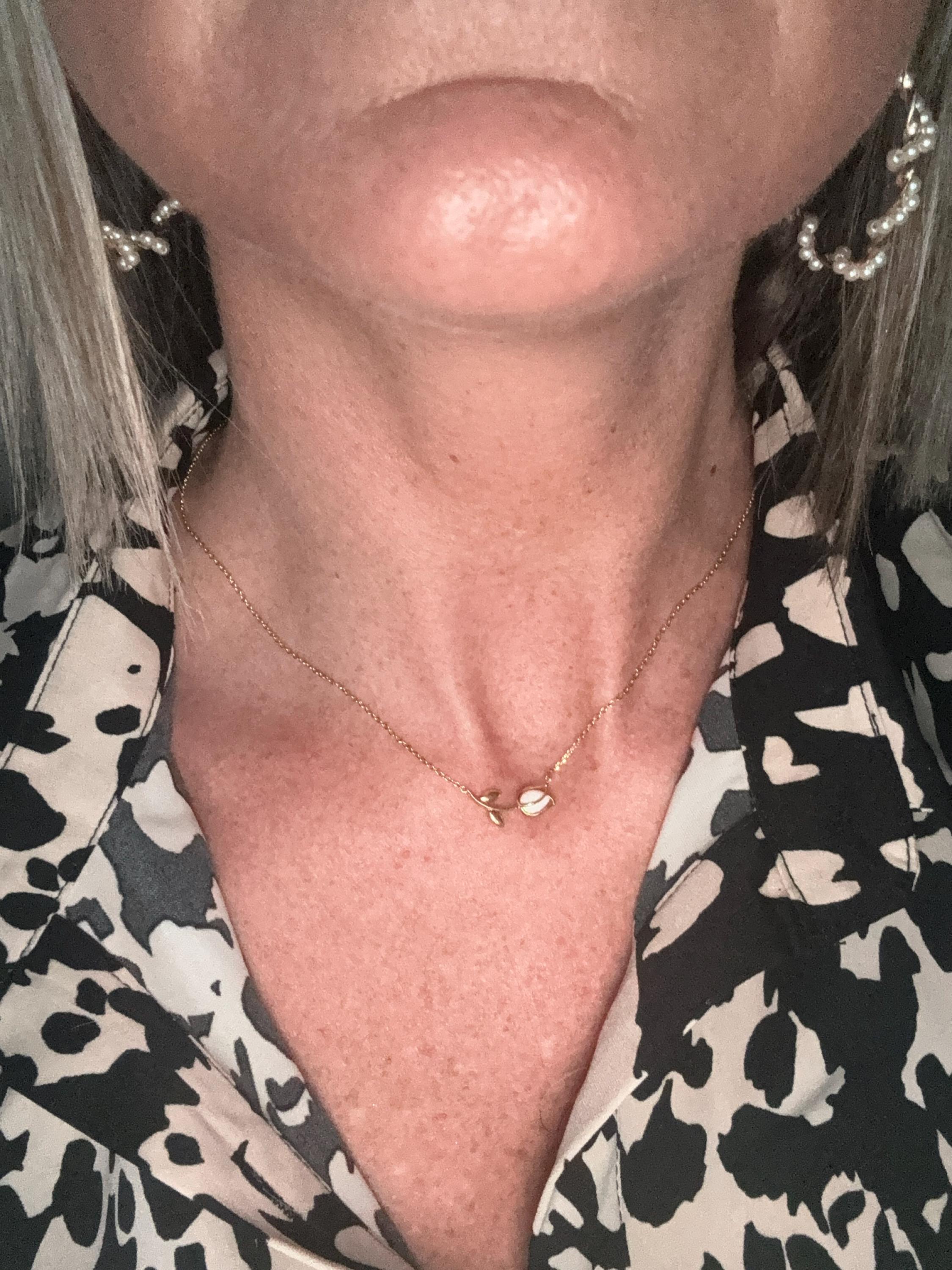 Dainty Encased Opal Tulip Wrap Necklace, Aesthetic, Simple, Gold, Silver Elegant, Minimal Jewelry, bridesmaid, Delicate, Layering Her Gift