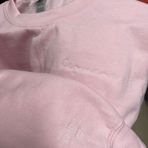 Custom Pocket and Sleeve Embroidered Sweatshirt Embroidered - Etsy