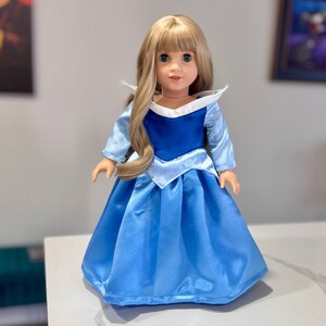 Made for 18 Inch Size Dolls, Aurora Sleeping Beauty Disney Blue Princess  Gown. - Etsy