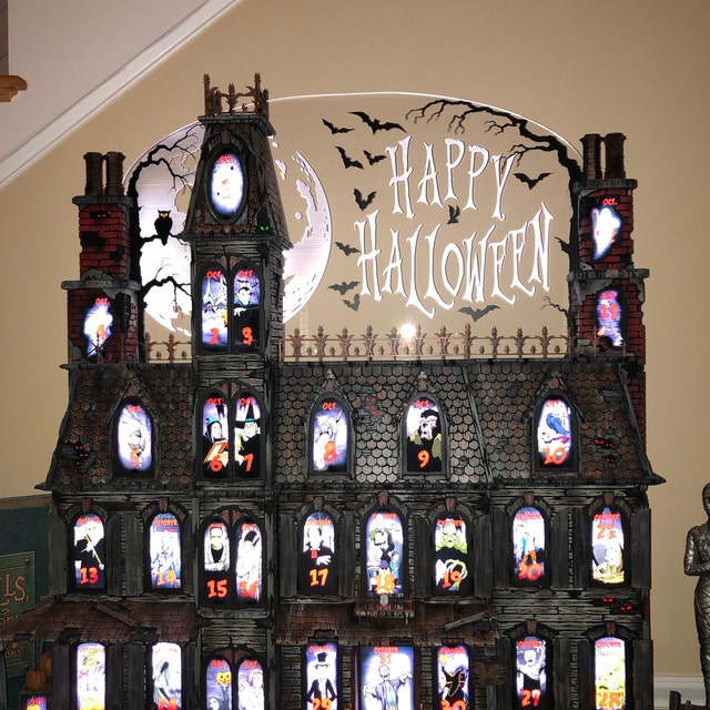 This Halloween Advent Calendar House is Hand Crafted. It's a
