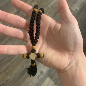 100 knot satin cord prayer rope - All Merciful Saviour Monastery