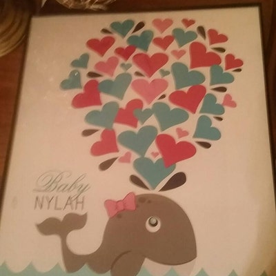 Printable Whale Guest Book Alternative Baby Shower Guests - Etsy