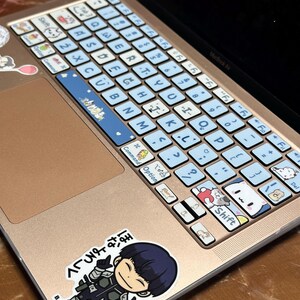 Cute Cat MacBook Keyboard Stickers | Vinyl Key Skin, M1 Chip
