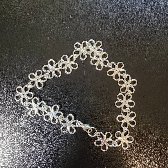 ◆STONEHENgE◆ silver daisy bracelet K1662 Seaxwolf Jewelry Design | Sterling Silver HexaFleur Daisy