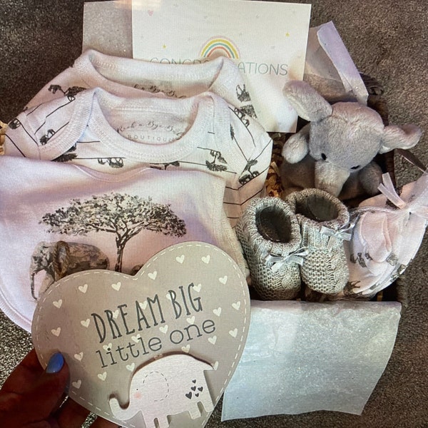 Dream Big Little One New Baby Gift Hamper Newborn Gender Neutral ...