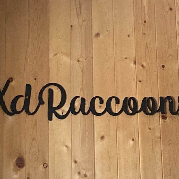 Personalized Name LED Metal Art Sign / Light up Nursery Name Metal Sign ...