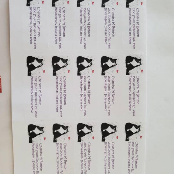 30 Personal Address Labels Abstract Cat (jx 781) - Etsy