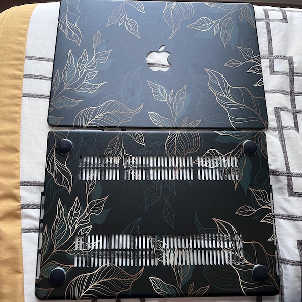 Elegant Dark Green Foliage Shell Hard Case Cover for MacBook Air 13 ...