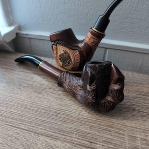 16″ Extra Long Hand Carved Stem Wooden Tobacco Pipe – Up In Sky Cannabis & Tobacconist - Foto 10