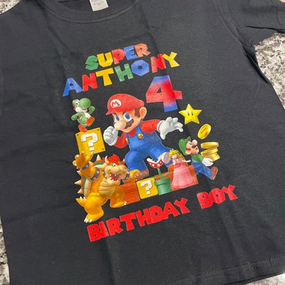 Super Mario Birthday Family Custom Shirts. Super Mario - Etsy