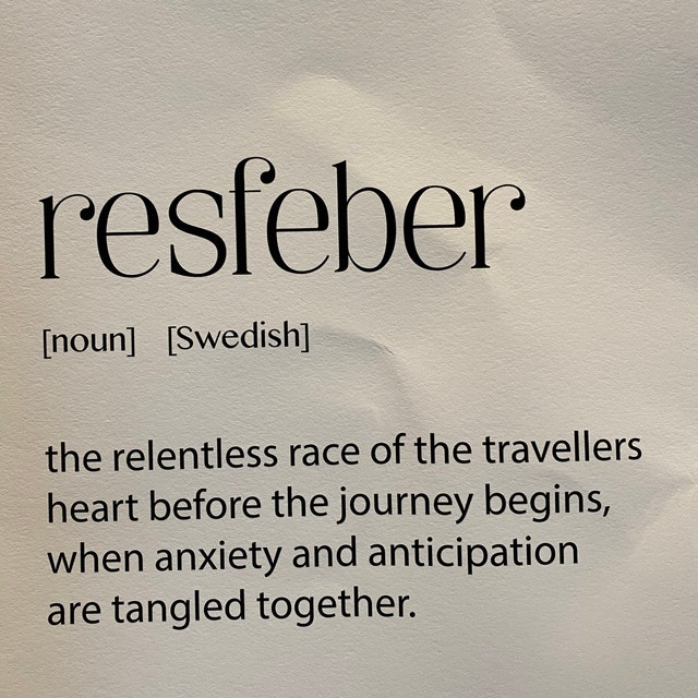 Swedish Resfeber Definition Art Print Inspiring Travel Quote -  Norway