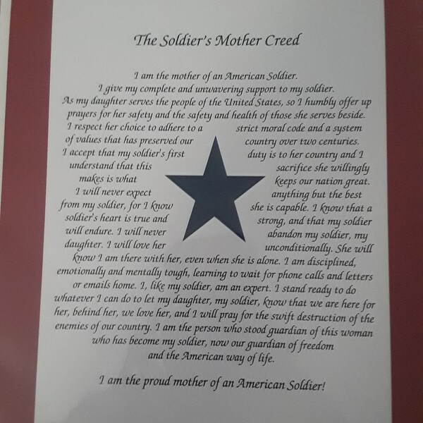 U.S. Army Soldier's Creed Personalized Print - Etsy