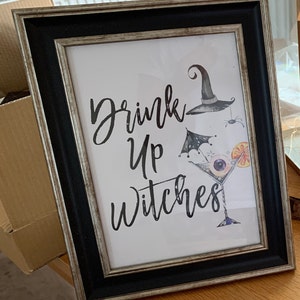 Drink up Witches Printable Sign Witches Sign 