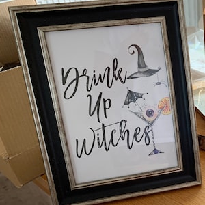 Drink up Witches Printable Sign Witches Sign 