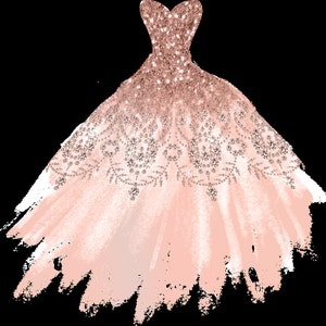 glitter dress png Dazzling Prom Dress for Women with Gradient Sparkle Details and Classic  A-Line Skirts Isolated on Transparent Background 60195772 PNG
