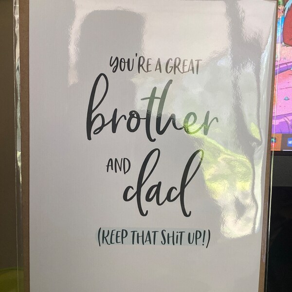 Brother Father's Day Card Funny, Fun, Happy Fathers Day Humor, Card ...