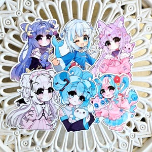 かわいいアニメガールステッカーパック：ラミネートビニールミステリー