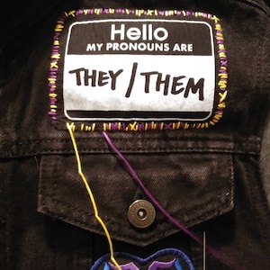 Gender Pronoun PATCH They Them - Etsy