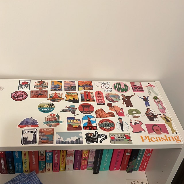 Vinyl-Herz-Aufkleber Set – 4 Stück, Glänzend, Für Laptops, Gepäck & Deko (Wanderlust Design)