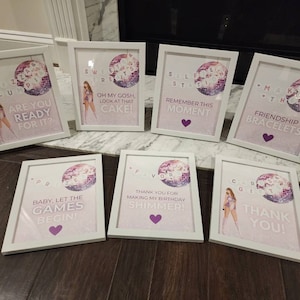 Printable Taylor Birthday Bundle Signs 8x10 Eras Birthday Party Theme Poster In My Birthday Era Invite Party Favors Digital Party Table Sign