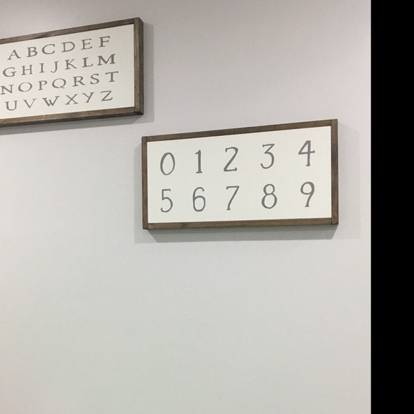 ABC Wall Art | ABC Sign | Alphabet Wood Sign | School Room Sign | Home ...