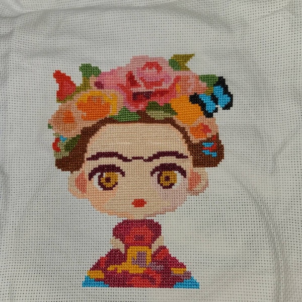 Frida Cross Stitch Pattern, Frida Embroidery Pattern, Feminist Cross ...