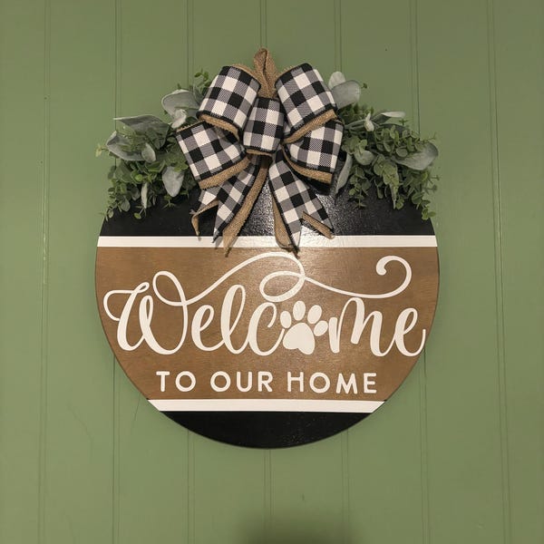 Front Door Decor Funny Door Sign Welcome Just Kidding Please Go Home ...