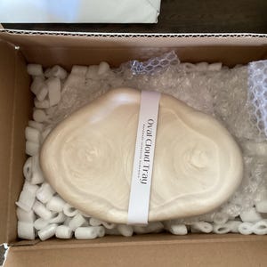 Jesmonite Trays | Neutral Jesmonite Homeware | Homemade Trinket Tray | Neutral Home Decor | Candle Tray | Gift Idea | Organic Tray
