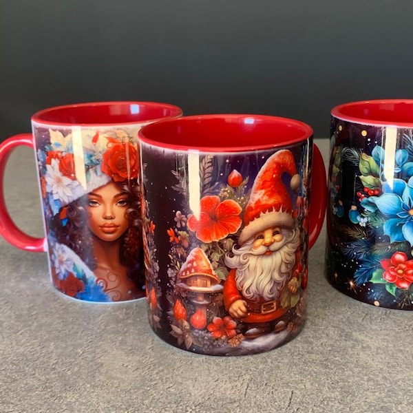 130 Cute Christmas Mug Wrap Bundle, Mug Wrap Sublimation Designs PNG ...