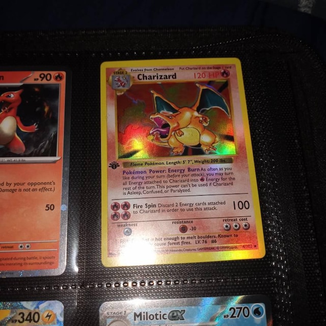 Charizard Holographic Pokemon Proxy Card - 1st Edition Replica - Etsy