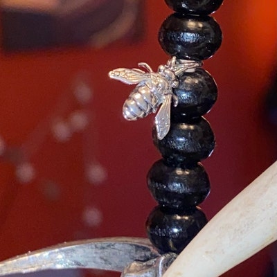 Genuine 925 Sterling Silver Honey Bee Dangle Charm - Pavé Zircon Details, Slide Closure 3 thumbnail image