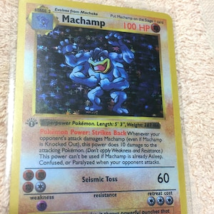 Machamp 1st Edition Shadowless - Perfect Gift for Kids or Poke Fans - NOT  Real Just for Show - Proxy NOT Replica - Might NOT Be Perfect - Etsy