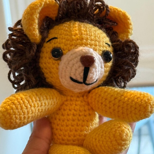 Small Lion Crochet Pattern , Amigurumi Mini Jungle Animal Crochet PDF ...