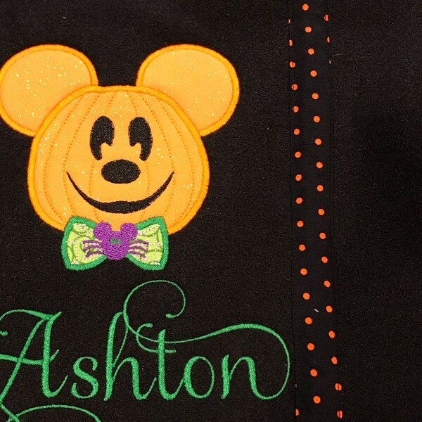 Character Inspired Mouse Pumpkin Jack O Lantern With Spider Bow Tie ...