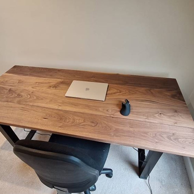 Walnut Desk Top Sit Stand Home Office Study Solid Wood PC Walnut Desk Top Sit Stand Home Office Study Solid Wood PC
