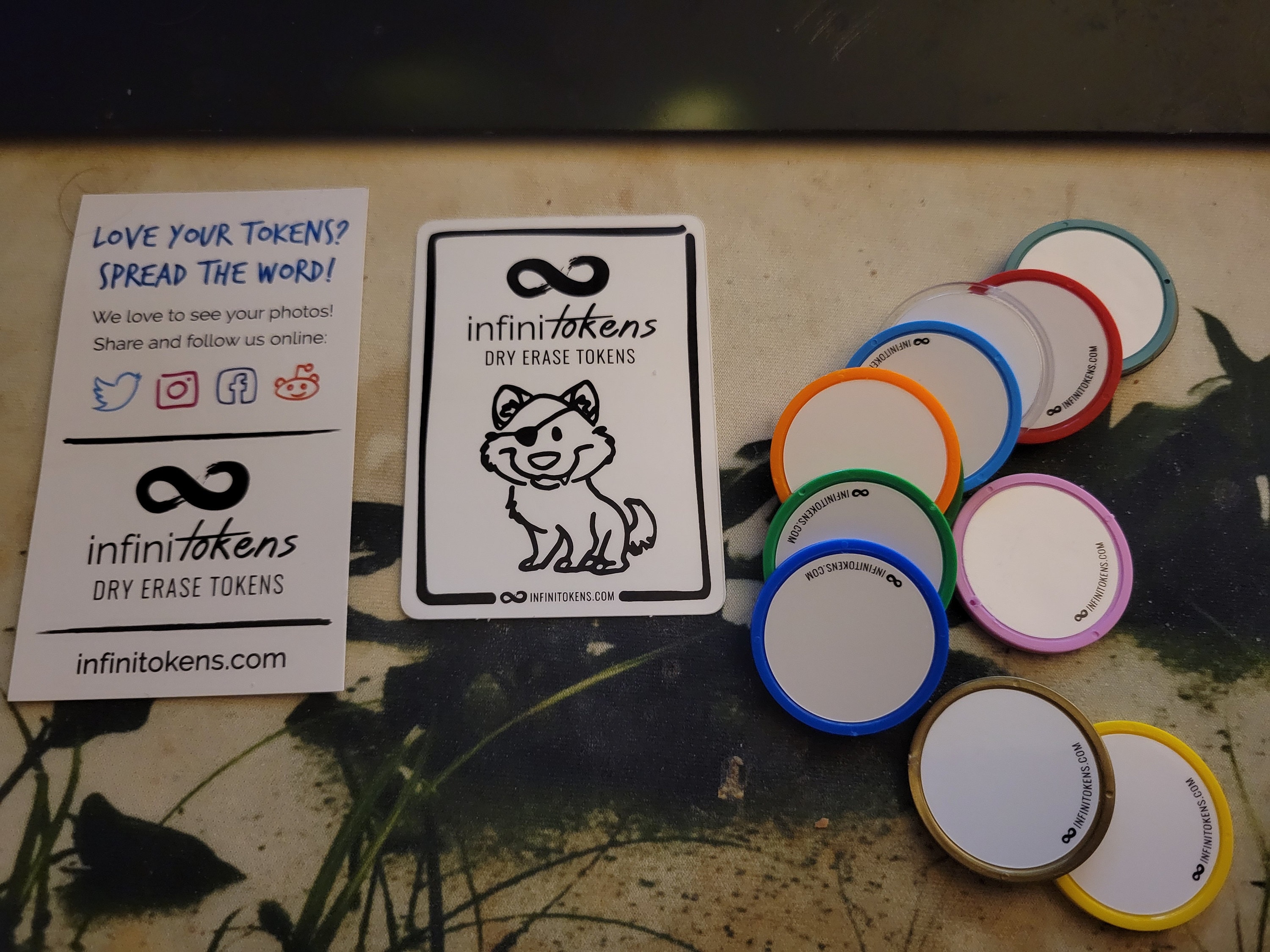 Dry Erase Counters/Tokens/Ability counters - Erasable, Reusable discs for games like Magic the Gathering and RPGs.