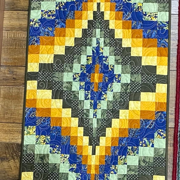 Bargello Table Runner Quilt Pattern – Modern Geometric Decor (PDF ...