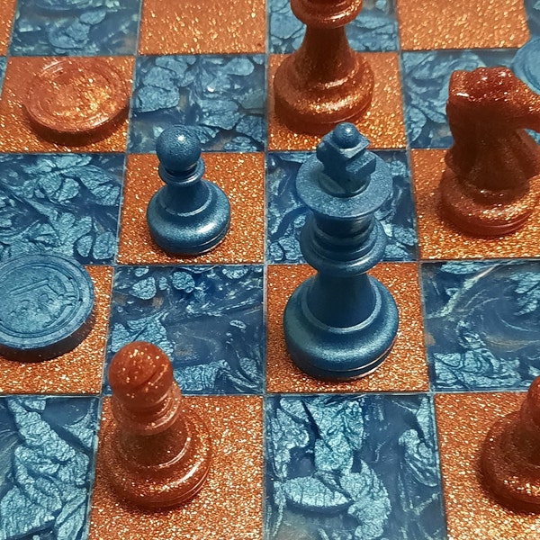 Custom Resin Rainbow Chess Set - Etsy