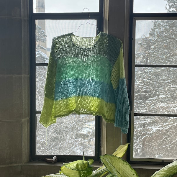 KNITTING PATTERN: BASIC Open Knit Sweater - Etsy Canada