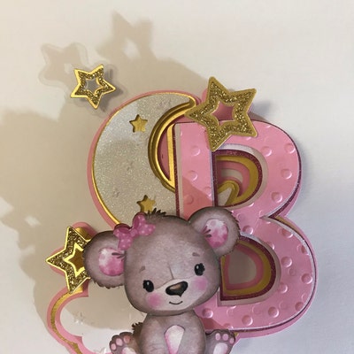 Girl Teddy Bear Clip Art Brown Pink Cute Baby Girl Bear - Etsy