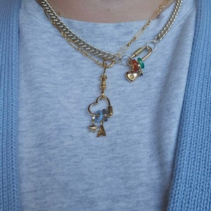 Bold Albert Watch Chain, Pocket Watch Chain, Vintage Gold Chain, Dog Clip Necklace, Albert Clasp | by Quinney Collection