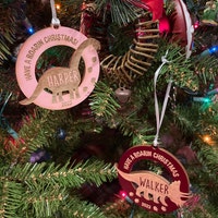 Sailboat Personalized Wood Ornament, Custom Family Ornaments, Gifts for Christmas, Custom ...