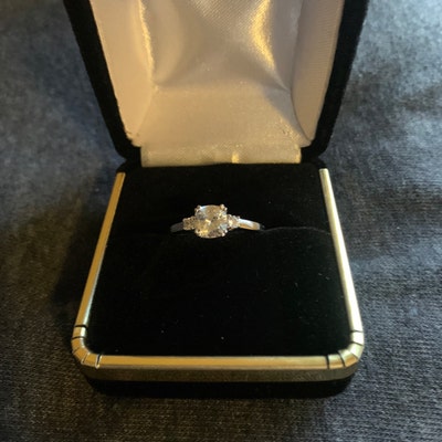 14K Rose Gold Minimalist Cushion Cut Engagement Ring - Etsy