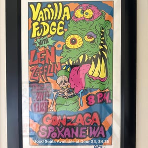 Monster Art Print Poster Led Zeppelin Len Zeppelin Vanilla Fudge
