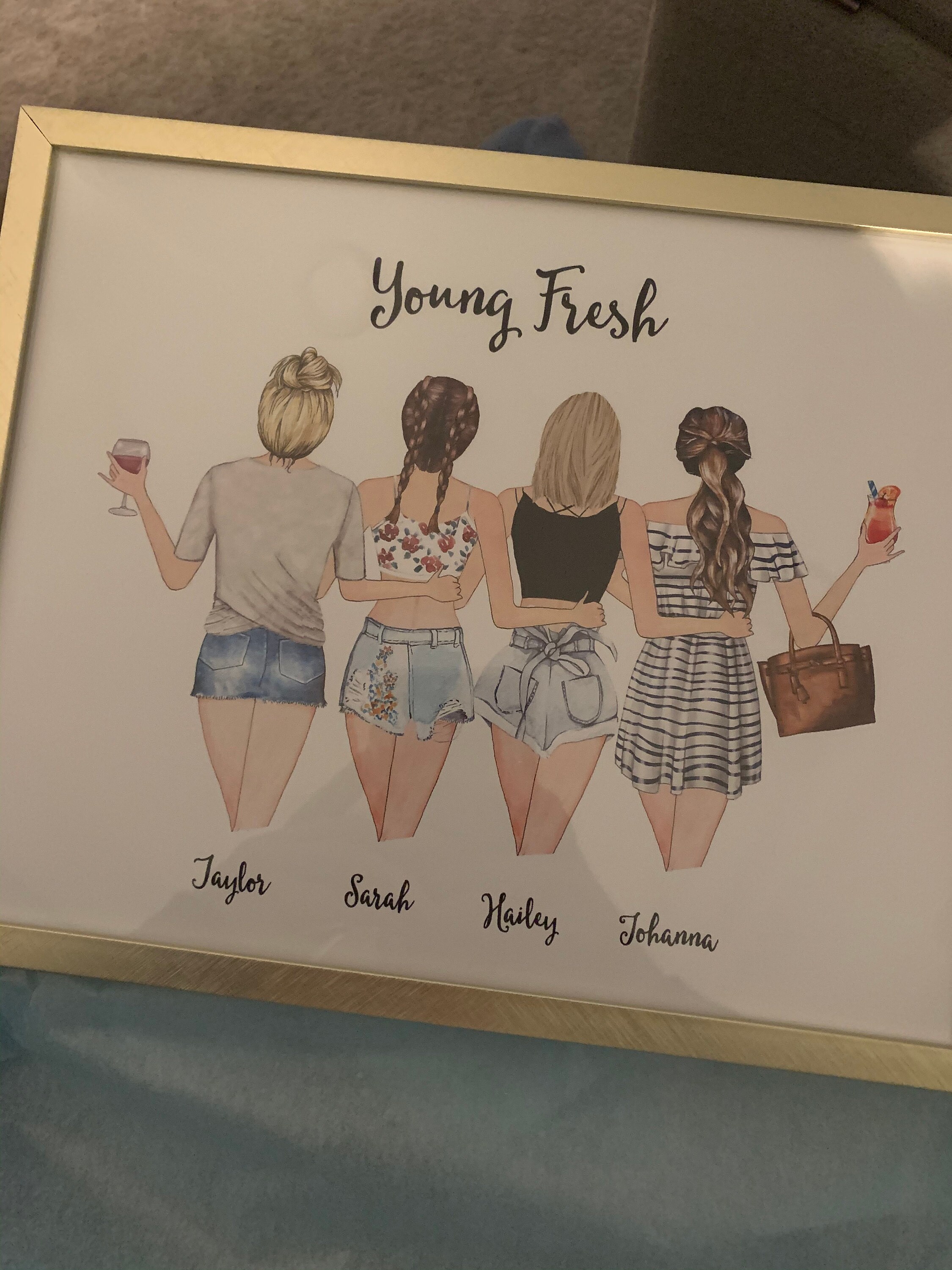 4 Personalized Best Friend Print Best Friend Gift Birthday | Etsy