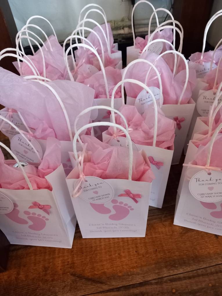 Personalised Baby shower favour bag, baby shower bag, gift bag, favour bag, baby shower gift, mum to be