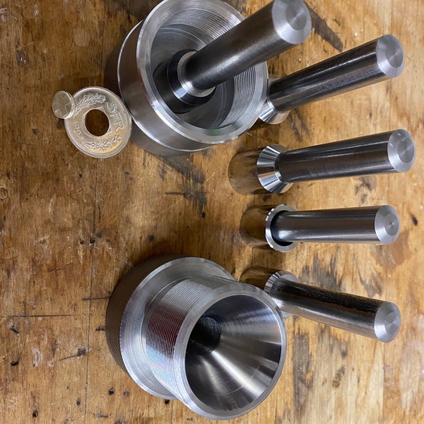 1.0" & 1.1" COIN RING TOOLS 25° REDUCTION DOUBLE DIE | UK